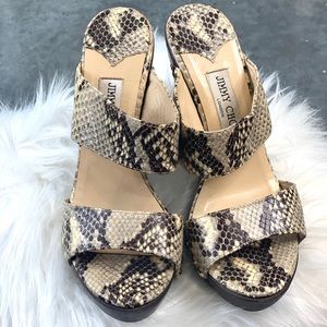 Jimmy Choo Snake Print Heels